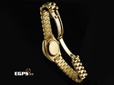 ROLEX 勞力士 蠔式 DATEJUST 179178 18K黃金材質 原廠鑲嵌鑽石時標 香檳金色面盤 自動上鏈 26 mm