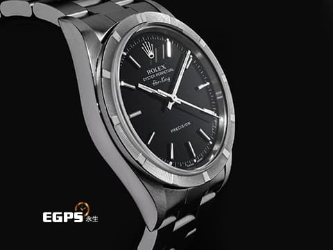 ROLEX 勞力士 Air-King 14010 空中霸王 黑色面盤 絕版稀有經典款 自動上鏈 34mm