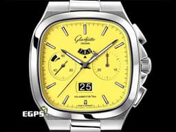 GLASHUTTE ORIGINAL 格拉蘇蒂 復古系列 70年代 Seventies Chronograph 1-37-02-17-02-70 <font color="#fafa01">黃色面盤 限量100支</font> <font color="#FF0000">2021年保單 </font>自動上鍊 40mm