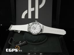 HUBLOT 宇舶 Classic Fusion 經典融合 ORLINSKI 聯名款 550.NS.2200.RW.1804.ORL20 <font color="#dad8d8">原廠鑲鑽 白色切面立體錶盤</font><font color="#ff0000"> </font>鈦金屬+不鏽鋼材質<font color="#ff0000"> 2025年保單 </font>自動上鍊 40mm