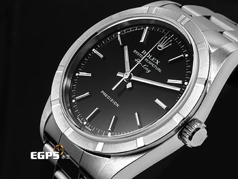 ROLEX 勞力士 Air-King 14010 空中霸王 黑色面盤 絕版稀有經典款 自動上鏈 34mm