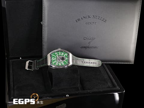 Franck Muller 法蘭穆勒 FM錶 Vanguard系列 Slim Vintage V41 綠色面盤 V41SS6AT 酒桶型 小秒針 不鏽鋼 2025年保單 自動上鍊 41mm