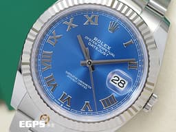 ROLEX 勞力士 Datejust 41 蠔式日誌型 126334 <font color="#1289d3">天藍色面盤 經典羅馬數字時標</font> 不鏽鋼 經典 DJ41 經典三角坑紋錶圈 <font color="#FF0000">2026年保卡 蠔式(Oyster)三節錶帶</font> 自動上鍊 41mm