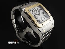 CARTIER 卡地亞 Santos de Cartier 山度士 W200728G 大型款 <font color="#ecd55f">18K黃金 半金款</font> 經典<font color="#FF0000"> </font>自動上鍊 38mm