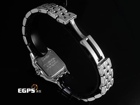 CARTIER 卡地亞 Santos de Cartier 山度士 WSPN0006 小型 不鏽鋼材質 精鑲錶殼、錶圈、錶帶 2023年保卡 石英機芯 23x30mm