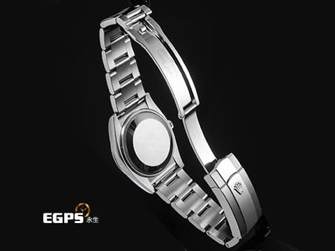 ROLEX 勞力士 DATAJUST CA 115234 不鏽鋼材質 18K白金材質太陽坑紋錶圈 原廠鑲嵌鑽石時標 2017年保卡 自動上鍊 34mm