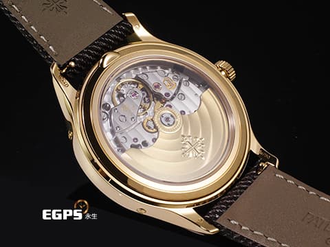 Patek Philippe 百達翡麗 PP錶 Complications 複雜功能時計 4946R-001 18K玫瑰金材質 栗色橫直緞面面盤 年曆錶、月相顯示 2025年保單 新錶訂價:1,796,000元 自動上鍊 38mm