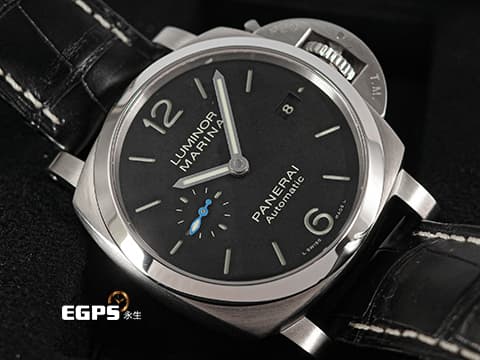 PANERAI 沛納海 Luminor Marina PAM2392 三日鍊 藍色小秒針 PAM02392 經典夜光三明治面盤 不鏽鋼 2020年台灣公司貨 自動上鍊 42mm