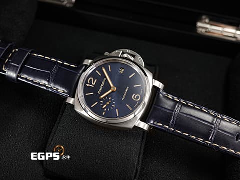 PANERAI 沛納海 Luminor Due 3 Day PAM926 三日鍊 小秒針 PAM00926 藍色放射紋三明治面盤 鈦金屬 2019年保單  自動上鍊 38mm