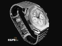 BVLGARI 寶格麗 Bulgari Octo Finissimo系列 104192 <font color="#05f0f0">手繪機芯草圖銀色面盤 環形自動盤</font> 八角形多稜角設計錶框 小秒針<font color="#9fdbe9"> 超薄 GMT</font> 不鏽鋼材質 <font color="#FF0000">2024年保卡 限量140支</font> 自動上鍊 40mm