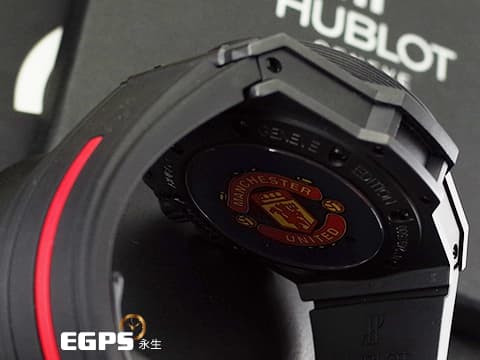HUBLOT 宇舶錶 King Power Red Devil Manchester United 王者至尊 716.CI.1129.RX 英超 紅魔鬼 曼聯隊 計時碼表 黑陶瓷材質 鏤空面盤 限量500只 台灣公司貨 自動上鍊 大尺寸 46mm
