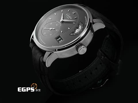 Glashütte Original 格拉蘇蒂 原創 PanoMaticLunar系列 1-90-02-43-32-02 經典偏心銀灰色面盤 大日期窗 月相盈虧 不鏽鋼材質 2025年保單 自動上鍊 40mm
