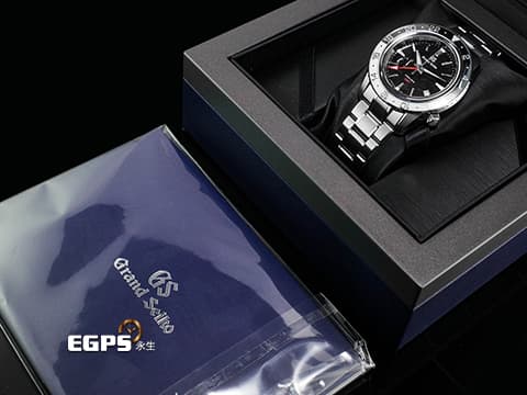 GRAND SEIKO 特級精工 GS 精工 Sport Collection SBGE277G Spring Drive GMT 不鏽鋼材質「穗高岳」特色地質般紋理面盤 兩地時區 三日鍊 動能顯示 2025年保單 自動上鍊 44mm