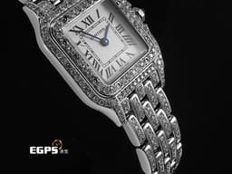 CARTIER 卡地亞 Santos de Cartier 山度士 WSPN0006 小型 不鏽鋼材質 <font color="#05f0f0">精鑲錶殼、錶圈、錶帶</font> <font color="#ff0000">2023年保卡</font> 石英機芯 23x30mm
