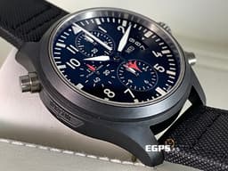 IWC 萬國 Pilot`s Chronograph Top Gun IW379901 黑色面盤 飛行員追針 計時腕錶 <font color="#FF0000">Top Gun海軍空戰部隊特別版</font> <font color="#FFFF33">超級阿湯哥主演的【好大一把槍/捍衛戰士:獨行俠】</font> 自動上鏈 42mm